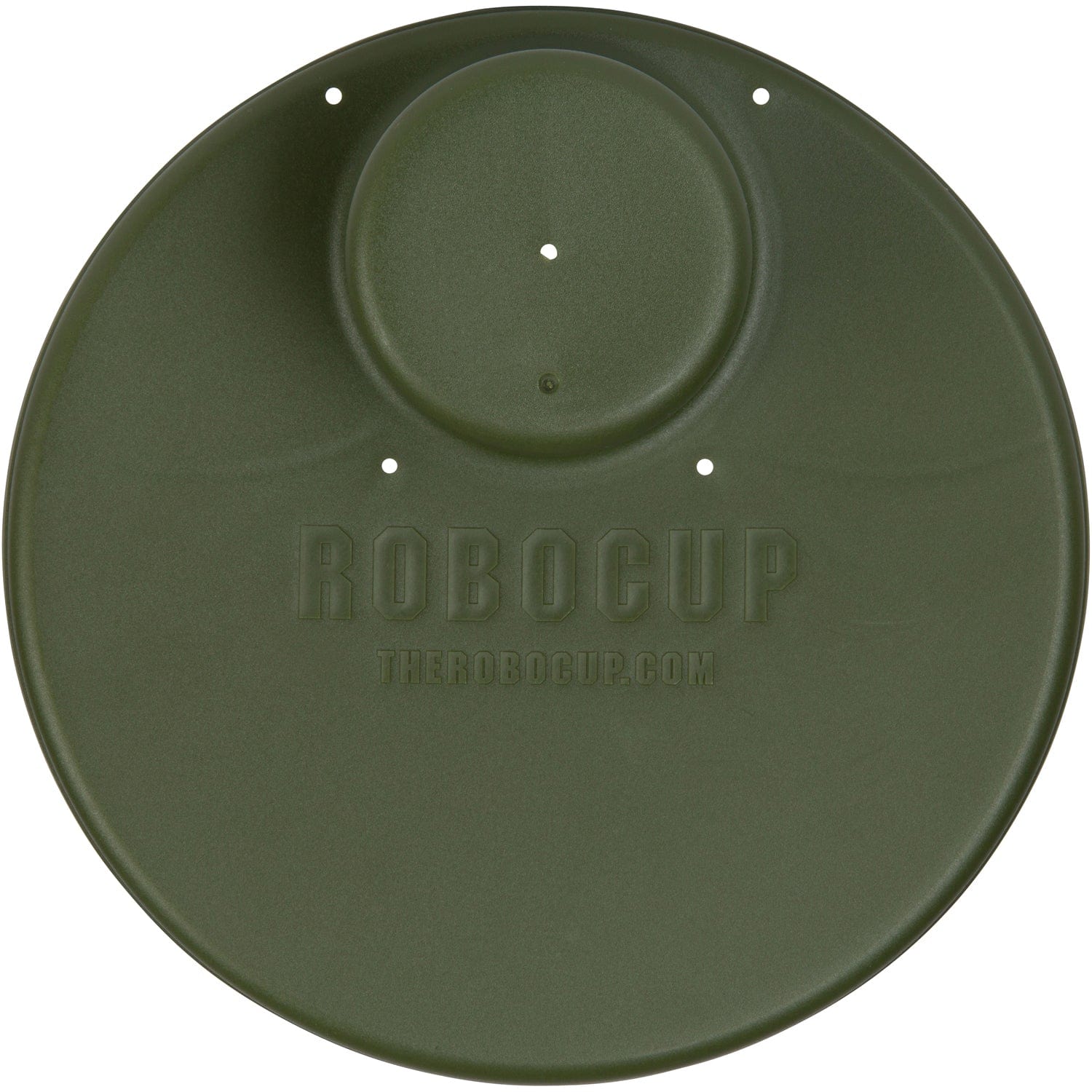 Olive RoboCup Plate with five small drain holes