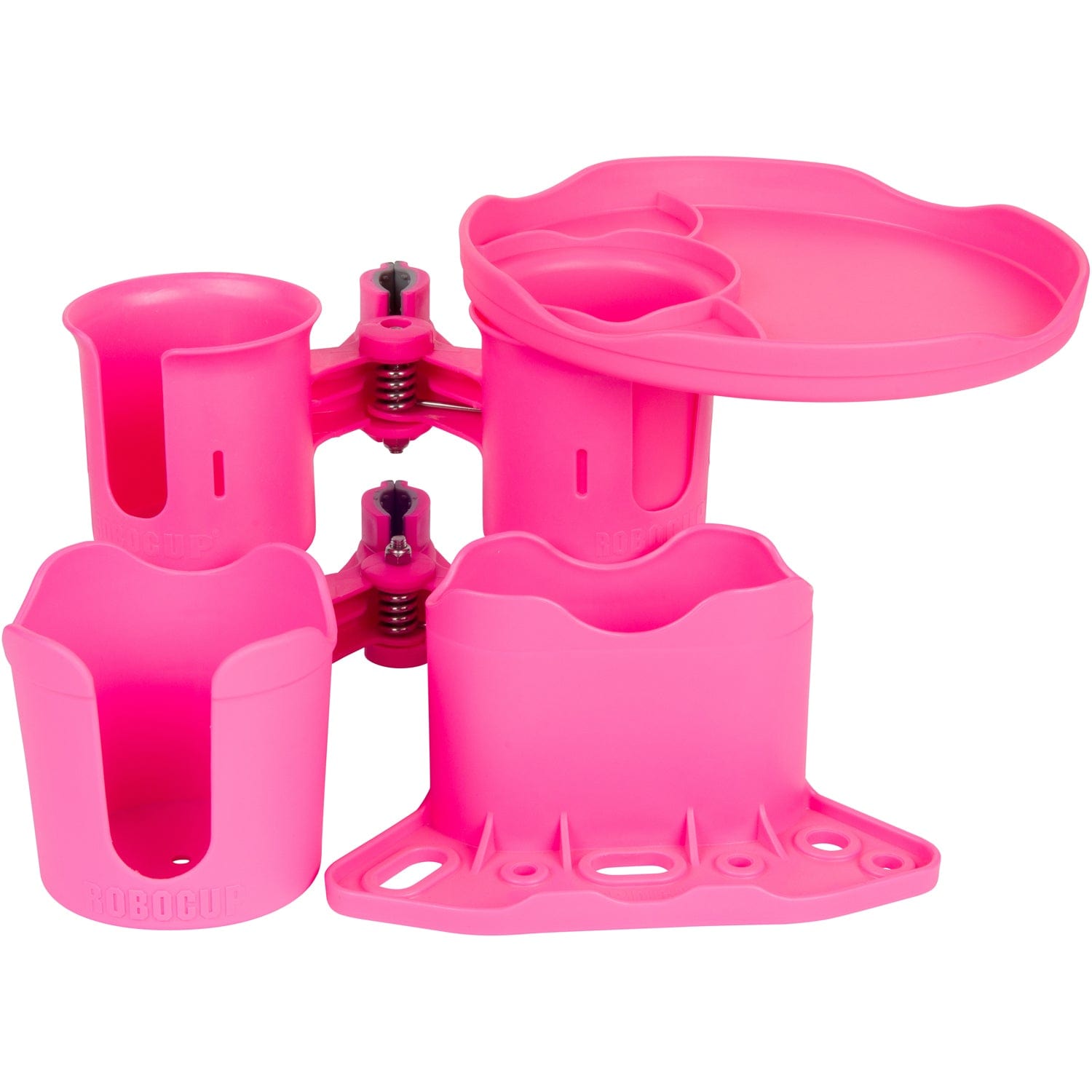 Hot Pink clamp on cup holders for boats