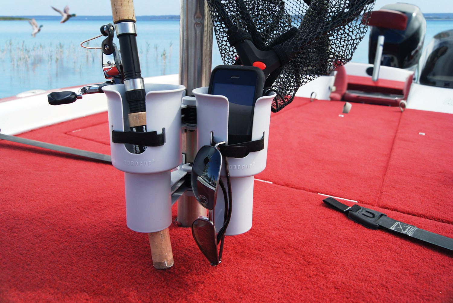 Boat Seat Cup Holder - Upgrade Boat Caddy Organizer