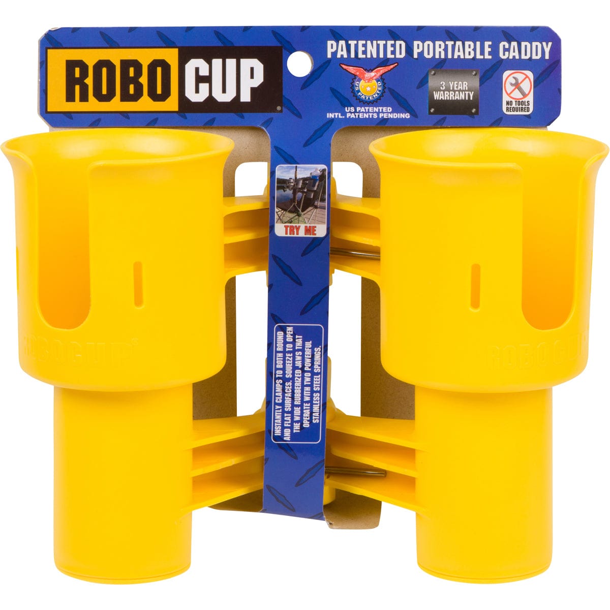 Yellow boat cup holders for drinks