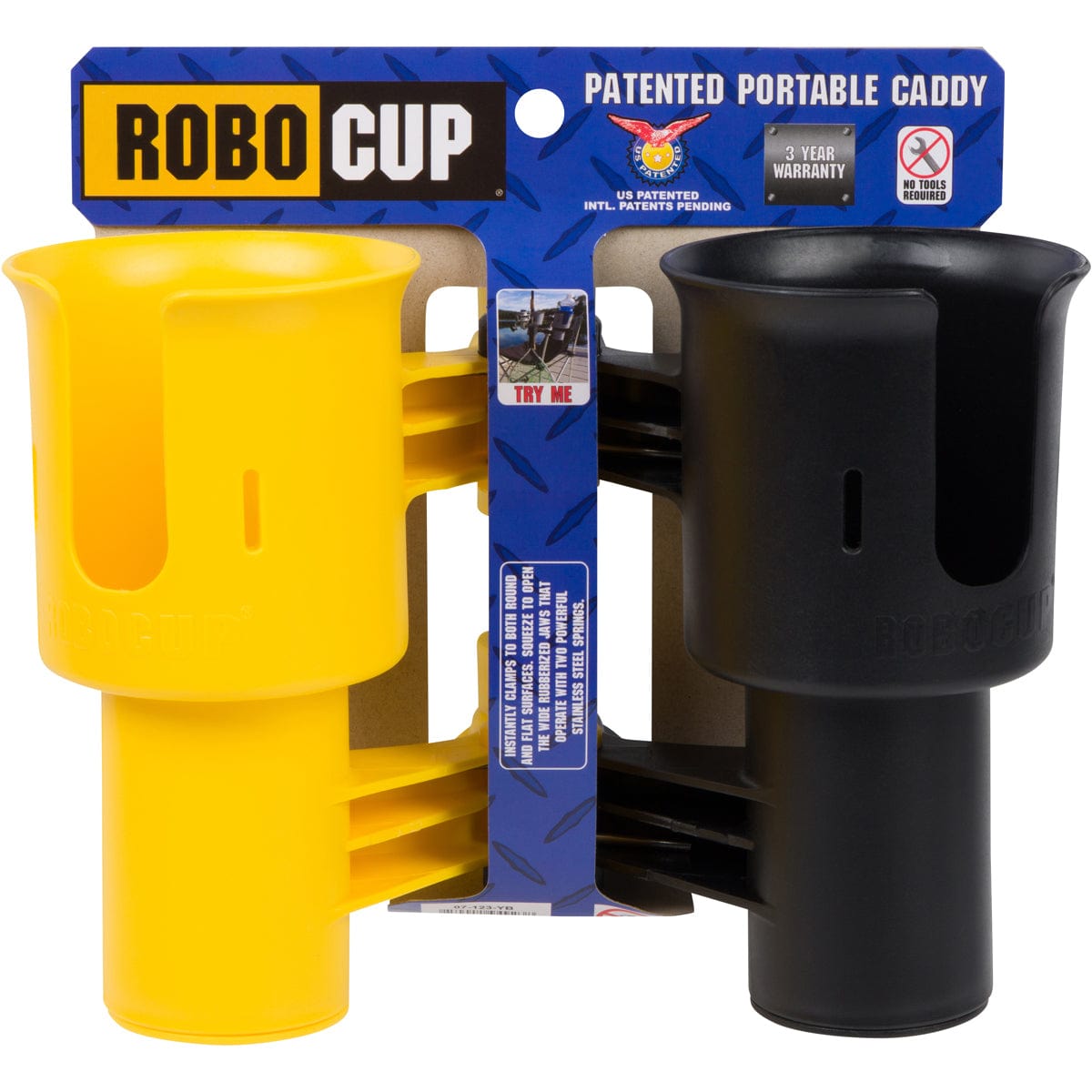 Yellow &amp; Black robocup holders for boat