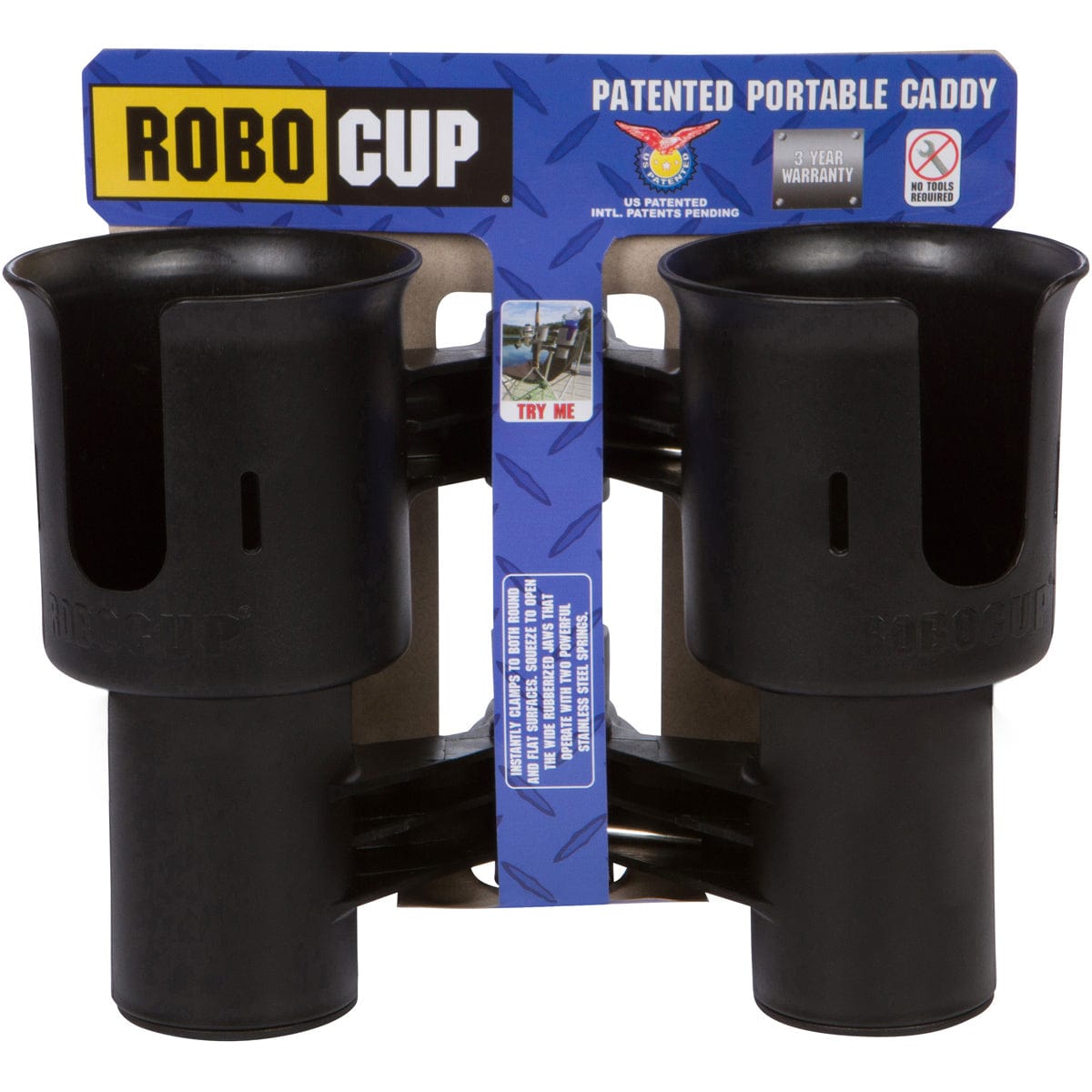 Black robocups holders for boat