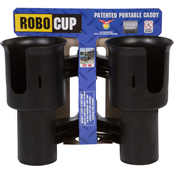 RoboCup HOT PINK Patented Clamp on Caddy Dual Cup, Drink & Rod