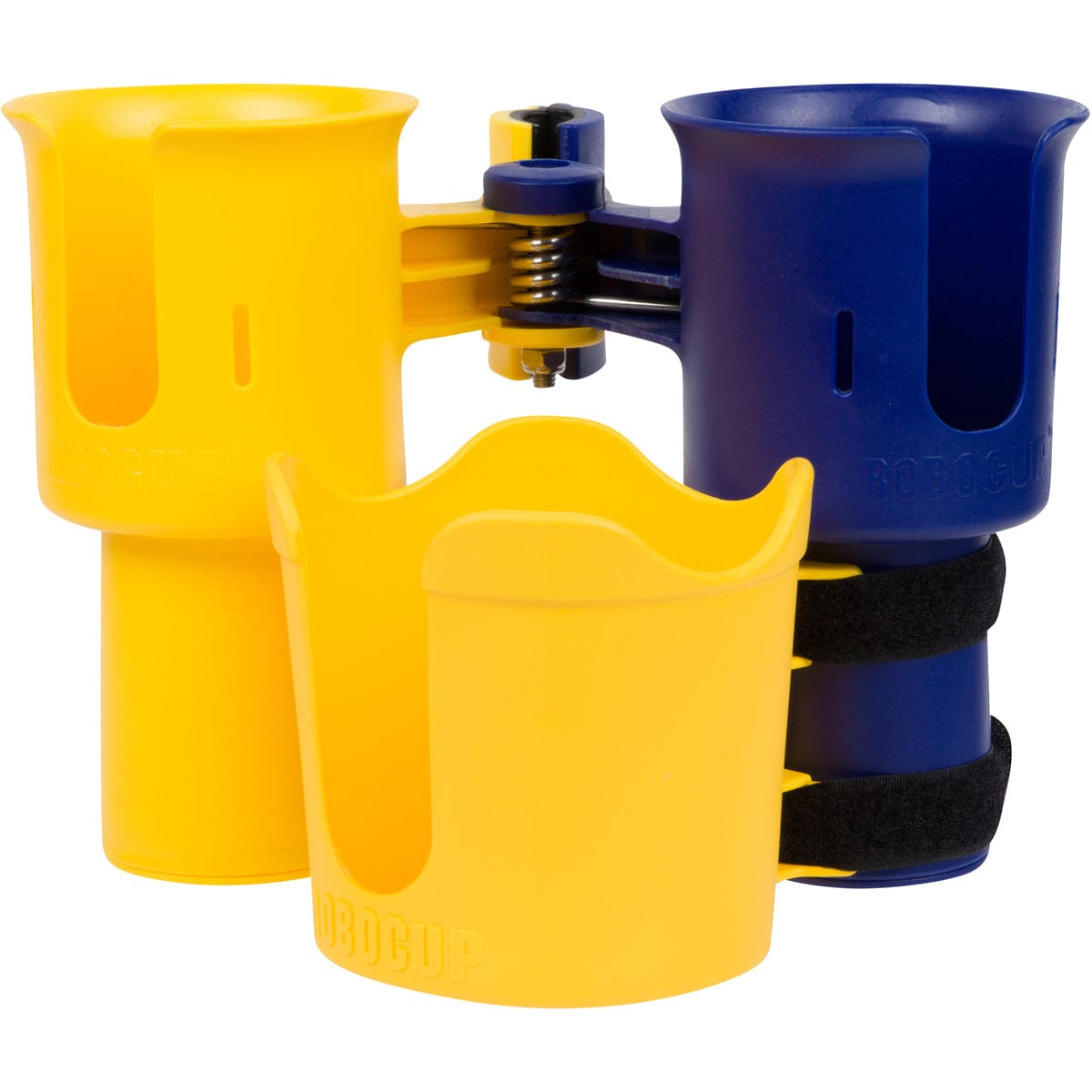 Yellow & Navy clamp on cup holder